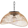 Image de Lampe solaire extérieure SYDNEY suspension en métal effet rotin