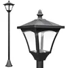 Image de Outsunny Luminaire extérieur solaire lampadaire lanterne classique led 10 Lm dim. 15L x 15l x 120H cm noir