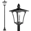 Image de Outsunny Luminaire extérieur solaire lampadaire lanterne classique led 40 Lm dim. 18L x 18l x 160H cm noir
