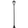 Image de Luminaire extérieur solaire lampadaire lanterne classique led 60 Lm max. dim. 26L x 26l x 177H cm noir - Outsunny