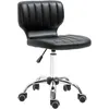 Image de Tabouret de massage - tabouret de travail pivotant 360° - hauteur assise réglable 47-62 cm - revêtement synthétique matelassé noir métal chromé