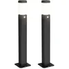 Image de Lot de 2 lampes d'extérieur - bornes lumineuses led - norme IP65 - alu noir