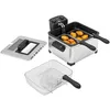 Image de Homcom - Friteuse familiale 5L 2000W thermostat timer réglables acier inox