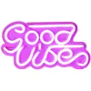 Image de Lampe Led Effet Néon 'good Vibes' 33cm Rose