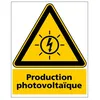 Image de Signaletique.biz France - panneau production photovoltaique (C1502) - Adhésif - 450 x 630 mm - Adhésif