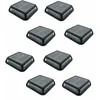 Image de Lot de 8 balise solaires quadry Noir Aluminium D12cm