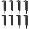 Image de Lot de 8 balises solaires OSTRY Noir Plastique 150LM
