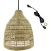 Image de Suspension d'extérieur freya long Bois Herbe marine D49 cm