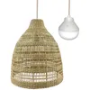 Image de Suspension nomade freya long Bois Herbe marine D49 cm