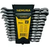 Image de Nemura Coffret de 12 clés cliquet articulées 8-19mm - Acier Chrome Vanadium - Qualité Professionnelle -Marque Française