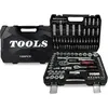 Image de Bm Tools - Coffret Kit Outils 108 pcs BMT-108-PCS Clé à Cliquet Douille Acier Vanadium Douilles, Mécanicien, Garagiste, Bricoleur