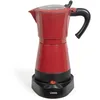 Image de Cafetière italienne électrique LIVOO DOD117RC Coloris Rouge - 300ml, 6 tasses, 480W