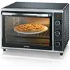Image de Mini Four Electrique chaleur Severin TO2058 tournante 42 l, pierre a pizza et tournebroche, Four posable 1 800 w, Minuteur 120 min, Noir/In