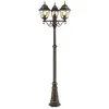 Image de Lampadaire extérieur janel Brilliant noir doré - métal/verre - 3x60W - IP44