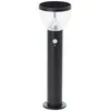 Image de Borne extérieure Brilliant tulip - led et solaire - Détecteur de mouvement - Acier inoxydable et plastique - 4 w - Noir