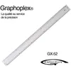 Image de Règle transparente 2 biseaux + bosselage 50 cm