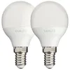 Image de Lot de 2 ampoules led P45 - culot E14 - classique - PACK2EV470PCW - Xanlite
