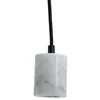 Image de Xanlite - Suspension à douille en marbre blanc, culot E27 - SDM01EW