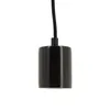 Image de Xanlite - Suspension à douille en marbre noir, culot E27 - SDM01EB