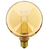Image de Ampoule LED déco Hologramme Globe (G125) au verre ambré, culot E27, 4W cons., 200 lumens, lumière blanc chaud