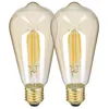 Image de Xanlite - Pack de 2 Ampoules à filament led Vintage ST64, Ambrées, culot E27, 806 Lumens, Blanc chaud - PACK2RFDE800STA