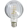 Image de Xanlite - Ampoule Filament led déco verre ciselé G95, culot E27, 240 Lumens, conso. 3W (equivalence 25W), Blanc chaud - RFDE240B95STRS