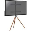 Image de Kimex - Support chevalet design scandinave pour tv 45''- 65'' noir/noyer