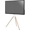 Image de Kimex - Support chevalet design scandinave pour tv 45''- 65'', blanc/hêtre