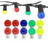 Image de Guirlande guinguette Professionnelle 10 culots LED B22 multicolores 10 mètres Interconnectable + 12 Ampoules Multicolores