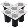 Image de Lot de 6 Spots Encastrables IP67 canyon Carré de sol inox 304 GU10
