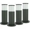 Image de Arum Lighting   Lot de 4 bornes extérieures anthracite 35cm   Corps en fonte d'aluminium   Diffuseur en polycarbonate résistant aux UV   IP44