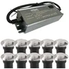 Image de Lot de 10 Encastrables de Sol Balisage 3W Mini-CANYON IP67 12V avec transformateur selv 50W IP67 Température de Couleur: Blanc neutre 4000K