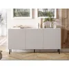 Image de Bestmobilier - Timote - buffet 3 portes - écru - 156 cm