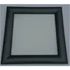 Image de 4M   Hublot carré gris RAL 7016   PVC 300x300 mm   Vissage par vis VBA   Glace sablée 3 mm   Pour portes et panneaux fixes