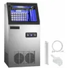 Image de Machine à Glaçons 220V Capable de Produire 68kg par 24 heures Machine à Glace Com ME rciale Pour Cafés Maisons Restaurants Bars Hôtels