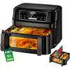 Image de Friteuse à air chaud XXL 12L une ou double chambres réglables, écran tactile 8 programmes