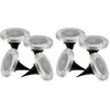 Image de Lot de 8 spots solaires ronds decky Argent Acier inoxydable D12cm