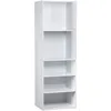 Image de Sweeek - Module dressing avec 5 étagères. blanc. panneaux stratifiés