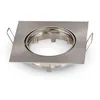 Image de Optonica - Support spot encastrable carré orientable Finition Inox