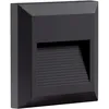 Image de Applique 2W Encastrable led Extérieure Étanche Carré Noire - Blanc Chaud 3000K