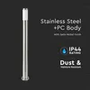 Image de Lampadaire de jardin led V-tac 110 cm avec douille E27 (max 60 w) en acier inoxydable IP44