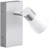 Image de Fischer Leuchten - Applique murale lampe de chambre argent applique murale spot en verre réglable, couleur aluminium opale brillant, 1x GU10, LxlxP