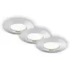 Image de Briloner - Lampe led encastrée leuchten attach one, 5 w, 400 lm, IP44, chrome, plastique, set de 3, ø 7,5 cm