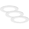 Image de Lampe LED encastrée BRILONER LEUCHTEN FLAT IN, 7 W, 600 lm, IP44, blanc, plastique, set de 3, Ø 12 cm