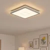 Image de Plafonnier rétro-éclairé led Plafonnier argenté Lampe de salon Lampe de couloir plate, rétro-éclairage, 18W 2400lm blanc neutre, LxlxH 29,3 x 29,3 x
