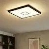 Image de Briloner - Plafonnier rétro-éclairé led Plafonnier rectangulaire Lampe de couloir noire Lampe de cuisine, rétro-éclairage, 22W 3000lm blanc neutre,