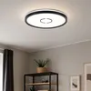 Image de Briloner - Plafonnier rétro-éclairé led rond Lampe de couloir Noir Lampe de cuisine, rétro-éclairage, 18W 2400lm blanc neutre, DxH 29,3 x 2,8 cm