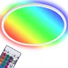 Image de Panneau led rgb Briloner leuchten slim, 15 w, 1850 lm, IP20, blanc, plastique, variateur, avec télécommande, ø 29,3 cm