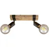 Image de Briloner - Plafonnier Spot leuchten wood basic, 25 w, IP20, gunmetal, métal-bois, excl. 2x E27, 28 x 10 x 9 cm