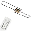 Image de Briloner - Plafonnier leuchten frame, 40 w, 4400 lm, IP20, noir, métal-plastique-bois, intensité lumineuse variable, avec télécommande, cct, 110 x